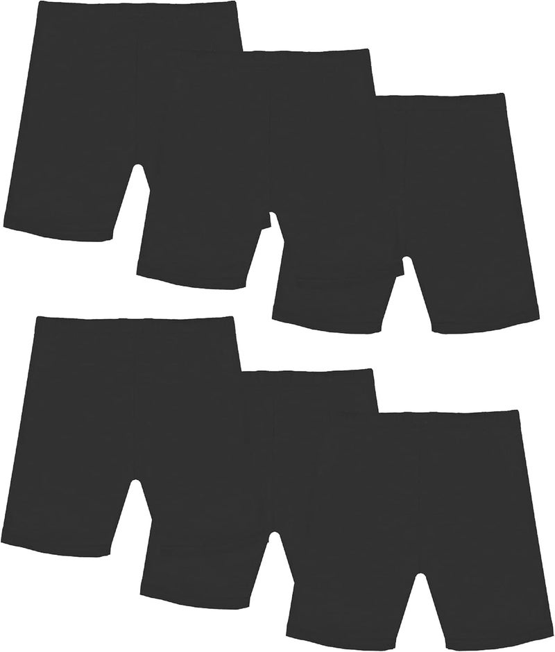 FreeNFond Girls Dance Shorts for Sports, Play Or Under Skirts, Pack of 6 - Image 1