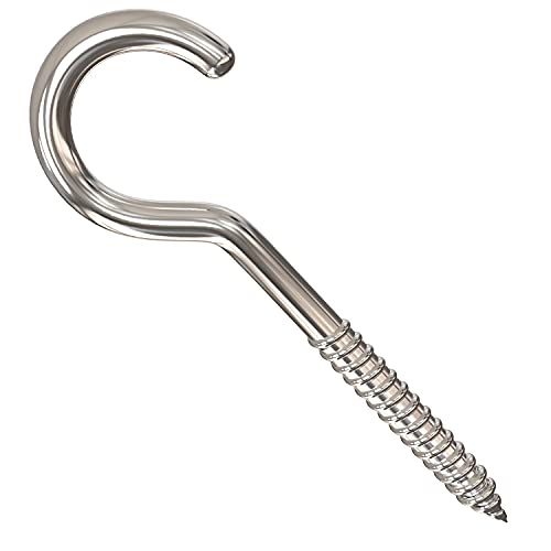 Axe Sickle 4 Inch Heavy Duty Large Screw Hook Ceiling Hook Cup Hook Silver 10 Pcs - Image 4