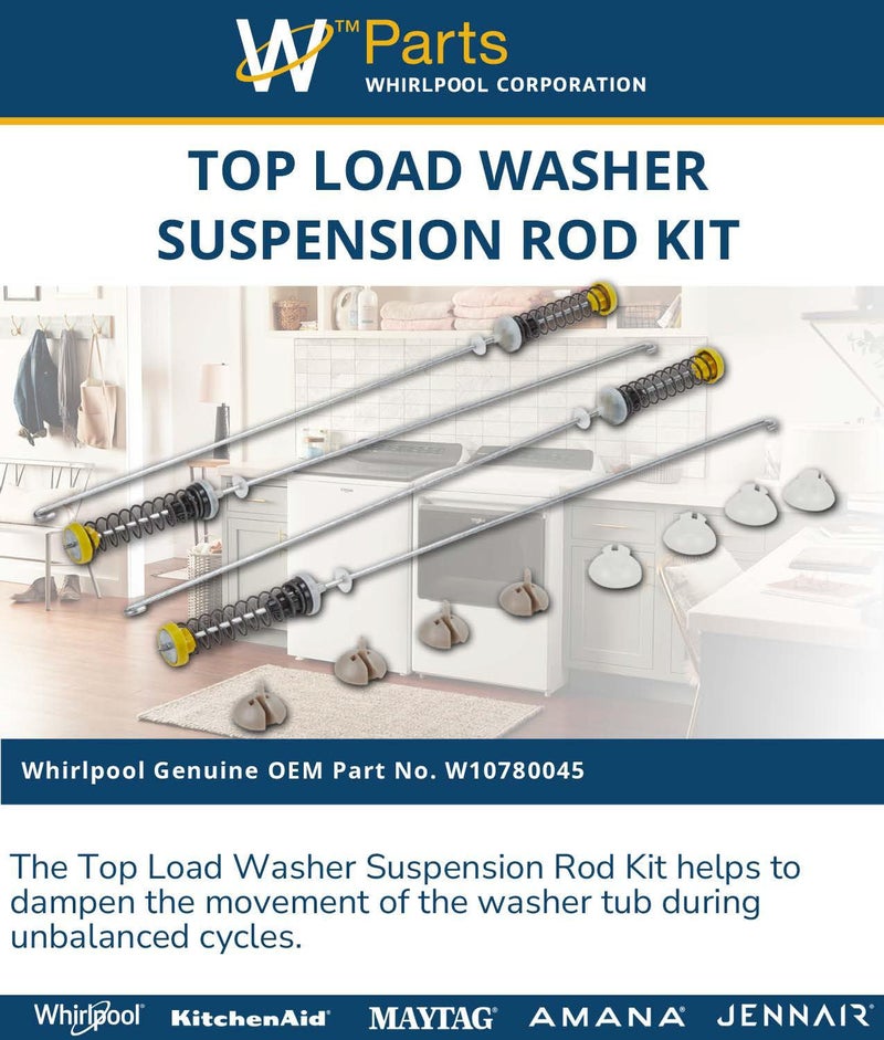 Whirlpool W10780045 Suspension, Replaces W10821956, W10537443, W10780053, and more, Metal - Image 4