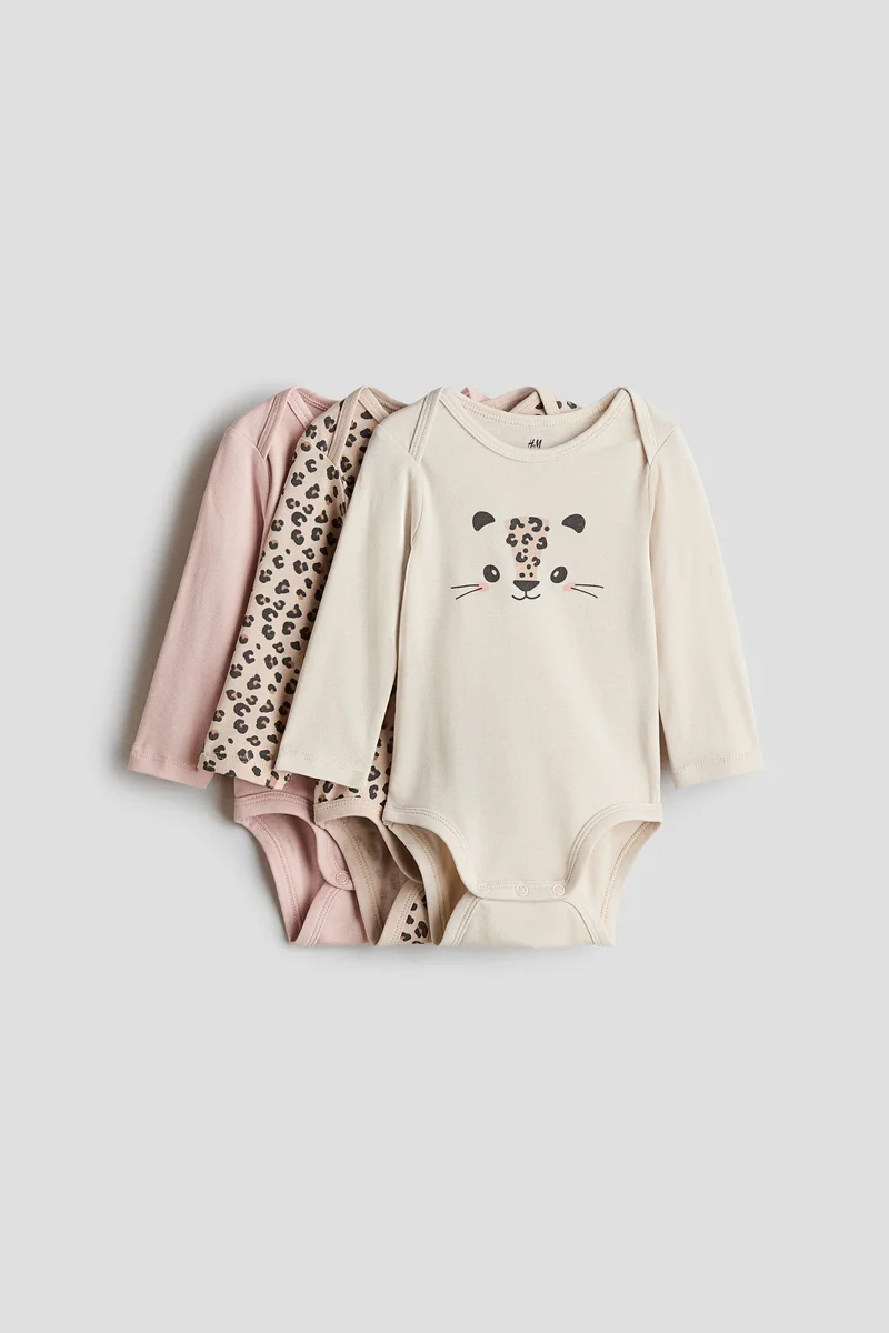 H&M 3-pack printed jersey bodysuits