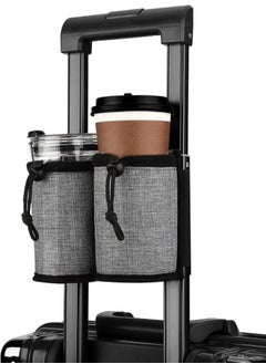Generic Luggage Cup Holder, Luggage Travel Cup Holder Luggage Drink Holder Gathering Two Coffee Mugs for Rolling Suitcase Small Travel Bag Cup Bag  - Image 1