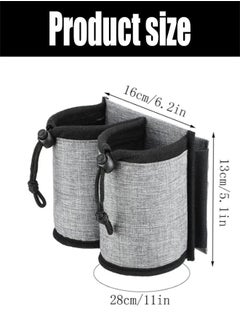 Generic Luggage Cup Holder, Luggage Travel Cup Holder Luggage Drink Holder Gathering Two Coffee Mugs for Rolling Suitcase Small Travel Bag Cup Bag  - Image 2