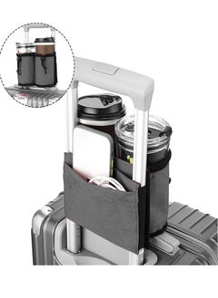 Generic Luggage Cup Holder, Luggage Travel Cup Holder Luggage Drink Holder Gathering Two Coffee Mugs for Rolling Suitcase Small Travel Bag Cup Bag  - Image 3
