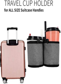 Generic Luggage Cup Holder, Luggage Travel Cup Holder Luggage Drink Holder Gathering Two Coffee Mugs for Rolling Suitcase Small Travel Bag Cup Bag  - Image 5