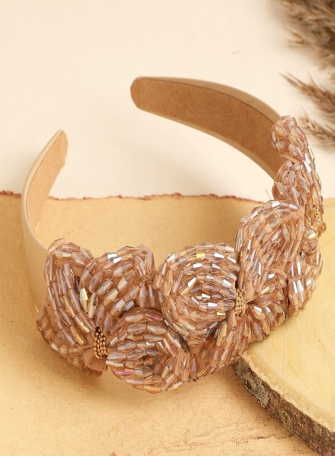 SOHI Brown Hair Band for Women and Girls Plastic Headband, Head Jewellery, Fancy Hair Band - Image 2