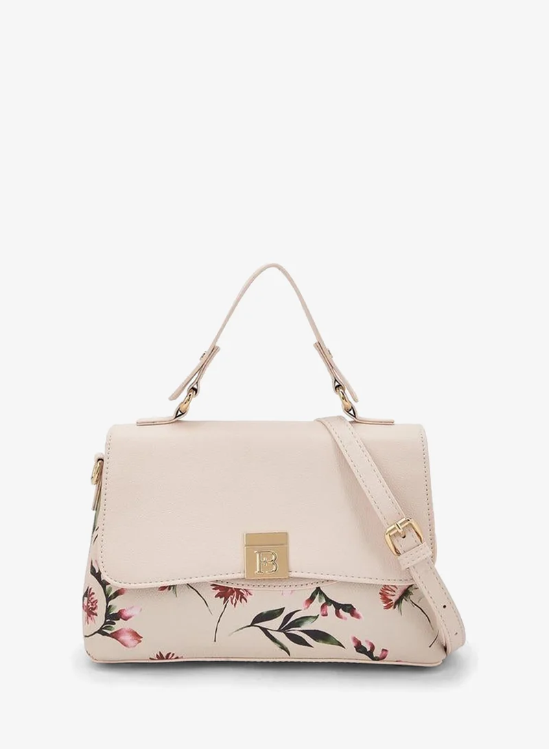 Floral Print Crossbody Bag With Detachable Shoulder Strap