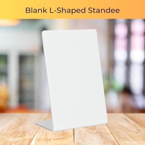 tinydabba 4x6 inch white acrylic QR standee | L-shaped plastic display stand for reviews or any QR codes | solid desk stand for shop, salon, cafe, clinic counter (6) - Image 2