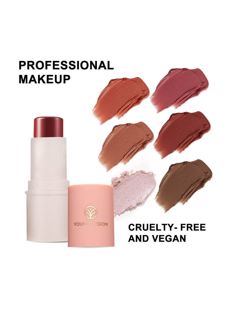 Generic - Cream Contour Stick Set - 6 Color Face Blush, Bronzer & Highlighter Makeup Collection, Blendable Putty Blush Palette, Lightweight & Perfect Gift for Women and Girls. - Image 1