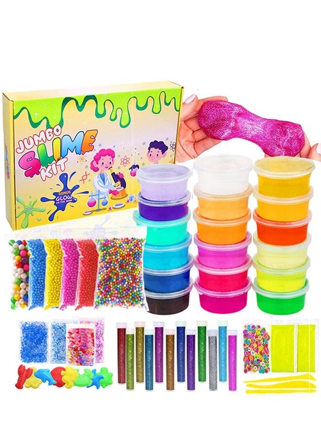 Muyixin Slime Making Kit for Girls Boys 6-12 Non-Sticky,Soft Kids Fluffy Cloud Foam Squish Glitter Slime Making Kits Stress Relief Party Favors & Great Gift Idea (style 1) - Image 1