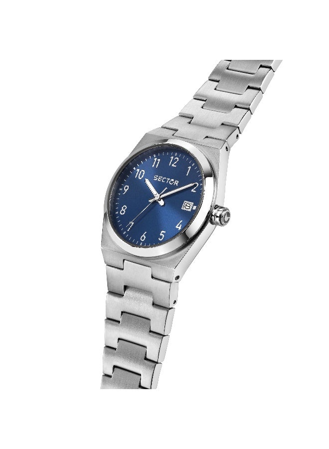 Sector Women's Blue Round Analog Dial with Silver Stainless Steel Band Watch - 34mm - R3253301502 - Image 2