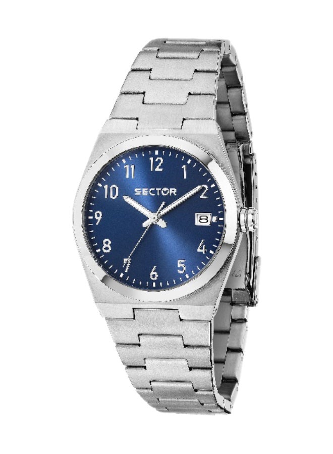 Sector Women's Blue Round Analog Dial with Silver Stainless Steel Band Watch - 34mm - R3253301502 - Image 1