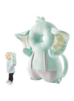 WINEENEE Baby Head Protector, PP Cotton Filling Baby Head Protector Backpack, Adjustable Baby Head Protection Safety Pad Backpack Wear for Crawling (Elephant)  - Image 1