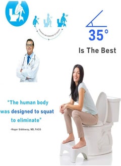AKDC Anti-Slip Squatty Potty The Original Bathroom Toilet Stool With Foot Print  - Image 4