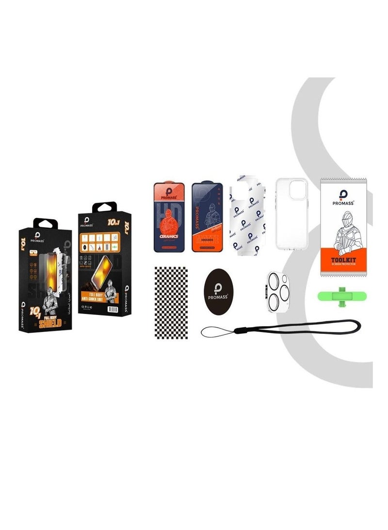 بروماس مجموعة الحمايه  ايفون 15 برو المتكاملة 10 في 1 حمايه تستحق الثقة متوافقة مع هاتف - Image 4