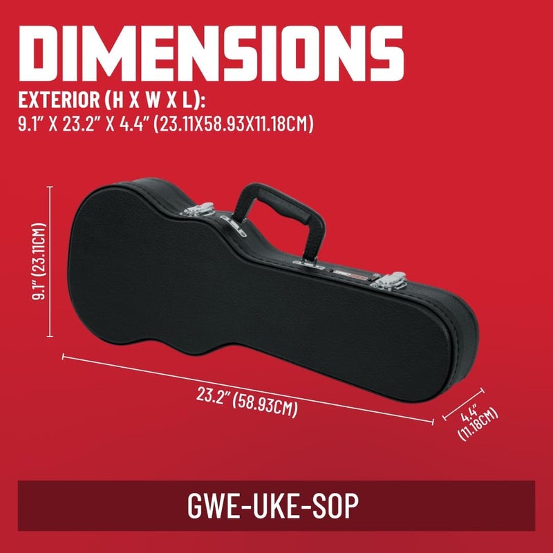 Gator Cases Hard-Shell Wood Case for Soprano Ukulele - Image 5