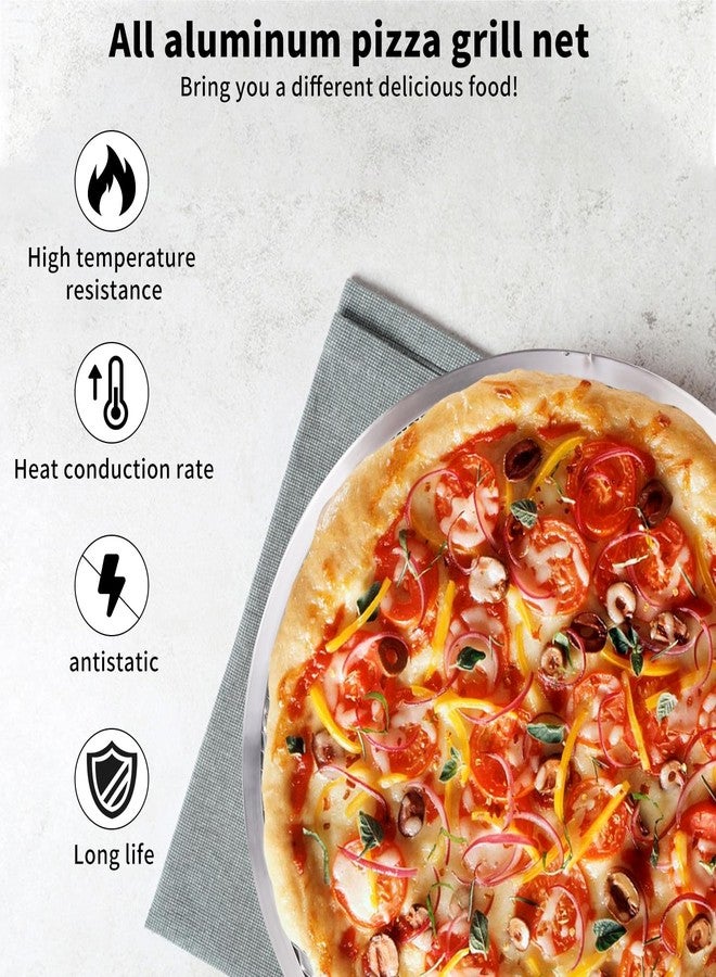 BUWUSMU 8 Pcs 8 Inch Pizza Pan with Holes Aluminum Mesh Pizza Screen Seamless Round Mesh Pizza Tray for Oven Nonstick Baking Pizza Sheet for Home Kitchen Bakery Restaurant BBQ Party Cookware Supplies - Image 3