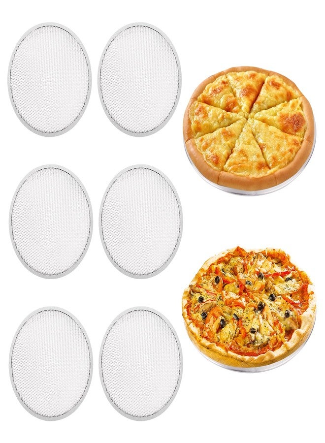 BUWUSMU 8 Pcs 8 Inch Pizza Pan with Holes Aluminum Mesh Pizza Screen Seamless Round Mesh Pizza Tray for Oven Nonstick Baking Pizza Sheet for Home Kitchen Bakery Restaurant BBQ Party Cookware Supplies - Image 1