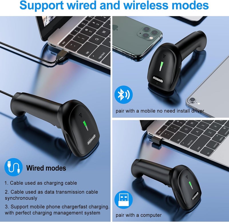 سيمكود ماسح الباركود، ماسح باركود ليزري أحادي البعد سلكي USB من - Image 2
