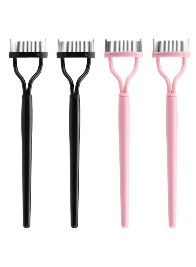 بي تي واي ام اس 4 قطعة لاش مشط رمش فاصل المعادن الأسنان ماسكارا مشط رمش محدد لاش فاصل أداة رمش فرشاة - Image 1