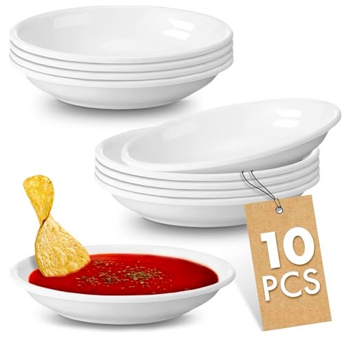 KETAR 10 Pcs Melamine Sauce Cups Set – 3.62 Inch Small Break-Resistant Soy Sauce Dipping Bowls, Dishwasher Safe Stackable Design – Dipping Plates for Sushi, Condiments, Snacks, Appetizers, Party & Home Use - Image 1