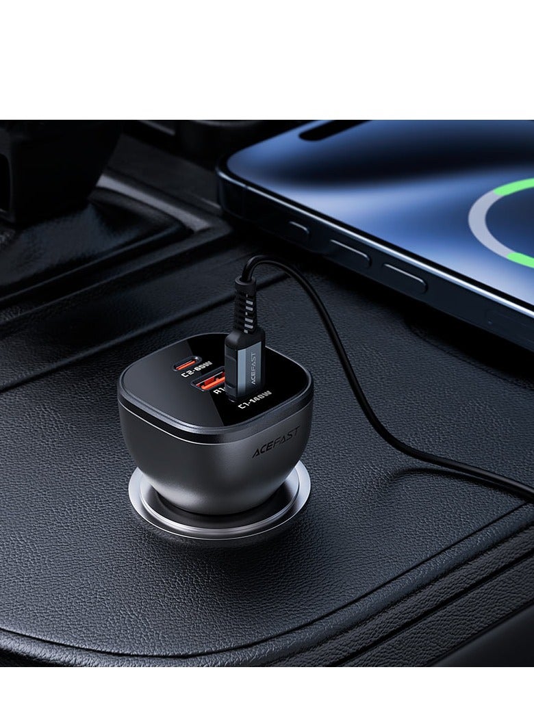 ACEFAST Fast Charge Car Charger B14 165W PD3.1 (2xUSB-C + 1xUSB-A) - Image 5