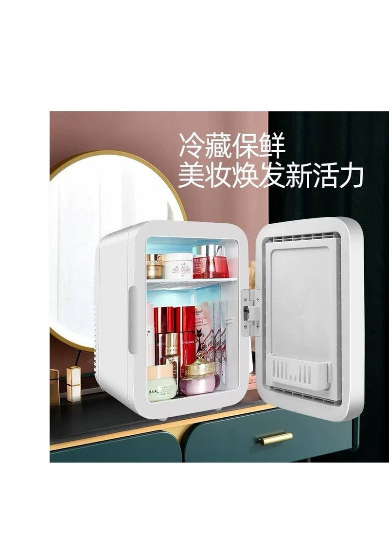 The portable universal makeup and beverage refrigerator Comes with distinctive specifications, such as External LED lighting: for external lighting to facilitate its use in dark places