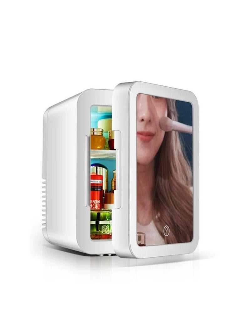The portable universal makeup and beverage refrigerator Comes with distinctive specifications, such as External LED lighting: for external lighting to facilitate its use in dark places