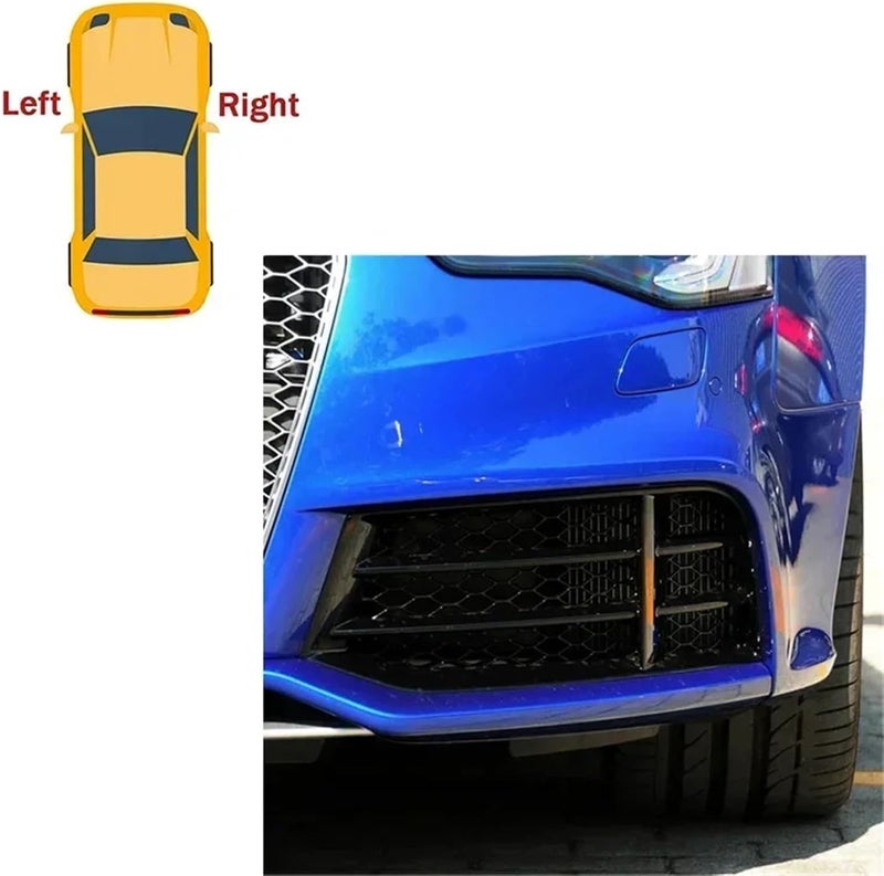 يناسب شبكة مصد الواجهة الأمامي HONEYCOMB 8T0807681F باللون الأسود اللامع، لتغطية مصابيح الضباب في السيارة. يناسب طرازات Audi A5 S5 RS5 B8.5 للسنوات 2008، 2009، 2010-201 (الجانب الأيسر). - Image 2