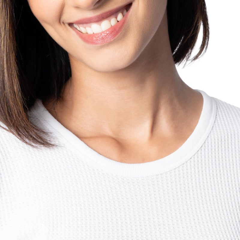 Indera Women's Traditional Thermals Underwear Long Sleeve Crew Top, White, 3X - Image 2