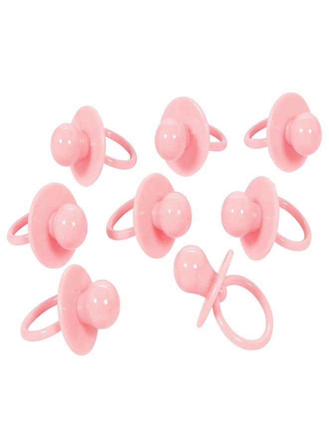 Amscan Delightful Pink Baby Shower Large Pacifier Charms - 2.38" x 1.38" (Pack of 8) - Ideal for Baby Shower Decorations & Party Favors