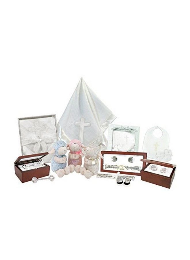 Stephan Baby - Satin Lined Rosewood Keepsake Box With Silver Plated First Tooth And First Curl Boxes - Image 1