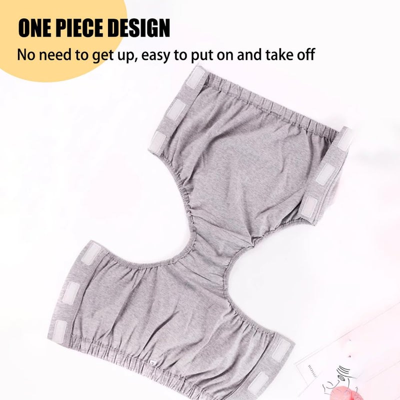 Lmaray 3 Pack Cotton Post Surgery Underwear for Women, Disabled Adaptive, Tear Away Briefs, Reusable Incontinence Underpants - Image 4