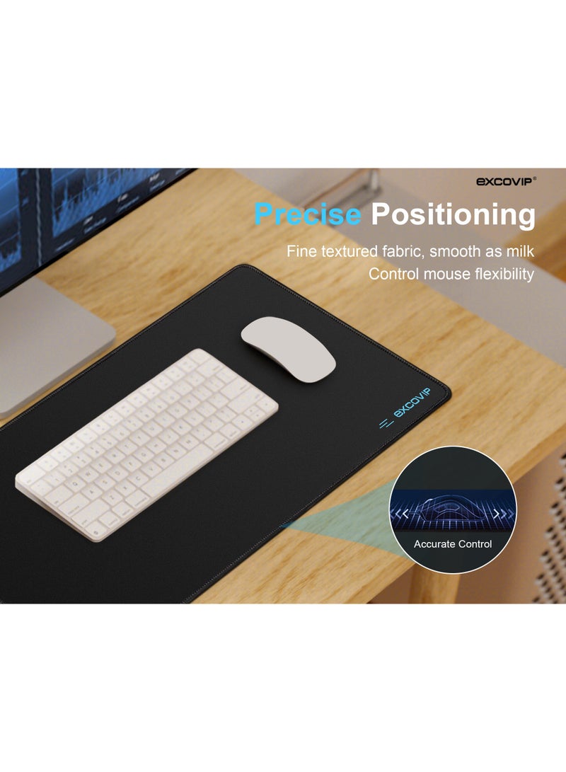 excovip XL Gaming Mouse Pad Extended Non-Slip Rubber Desk Mat with Stitched Edges 600x300mm Black for Home Office and Everyday Use - Image 4