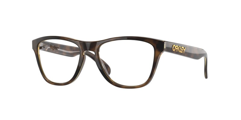 Oakley Youth OY8009 Frogskins XS Square Prescription Eyewear Frames, Polished Brown Tortoise/Demo Lens, 46 mm - Image 2