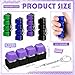 Halloscume 4 Pcs Keyboard Adult Fidget Toy Clicker Toy 4in1 Keyboard Fidget Keychain Cube Mechanical Key Button Clicker Stress Relief Gift for Office School Home to Pass The Time Solid Colors - Image 4
