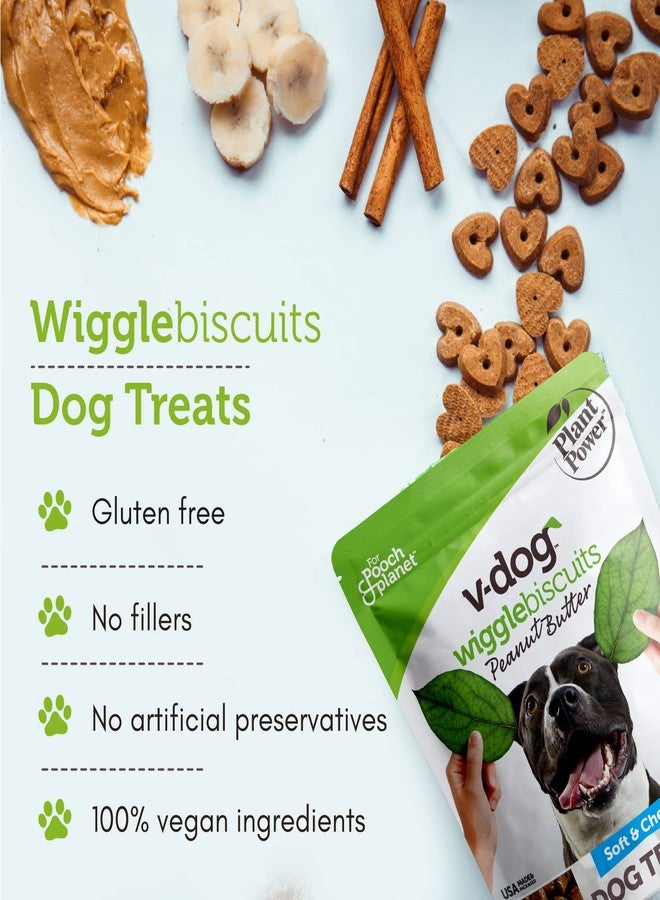 V-dog بسكويت V-dog النباتي الطري والمطاطي للكلاب - مكافآت تدريب الكلاب - مناسب للسلالات الصغيرة والمتوسطة والكبيرة - بنكهة زبدة الفول السوداني الطبيعية - 10 أونصة - طبيعي بالكامل - صنع في الولايات المتحدة الأمريكية - Image 4