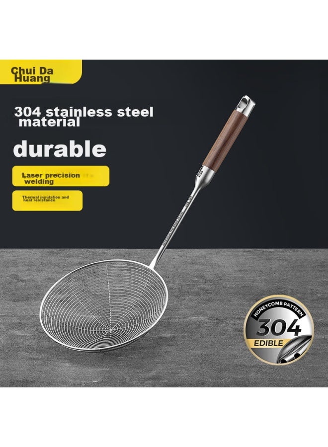 COOKER KING Chuidahuang 304 Stainless Steel Strainer, Skimmer, Colander, Hot Pot Ladle, Frying Spoon, Skimmer, Heat-resistant Handle, Small Size  - Image 1
