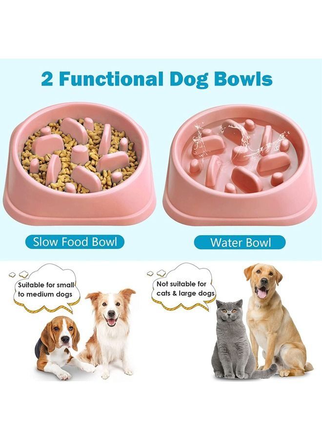 Generic Slow Feeder Dog Bowls,Slow Eating Dog Bowl,Non-Slip Puzzle Anti-Choking Puppy Bowl,Perfect for Medium Small Dogs and Cats (pink)  - Image 5
