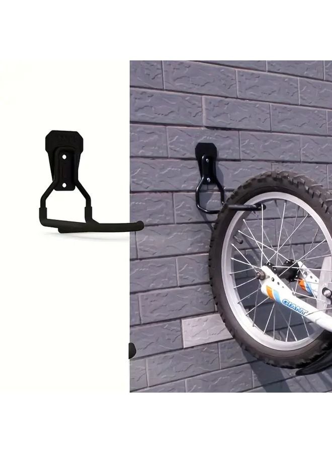 Heavy Duty Wall Mounted Bike Rack 2 Pieces With Nails 66 Lbs Capacity Vertical Storage - Image 3
