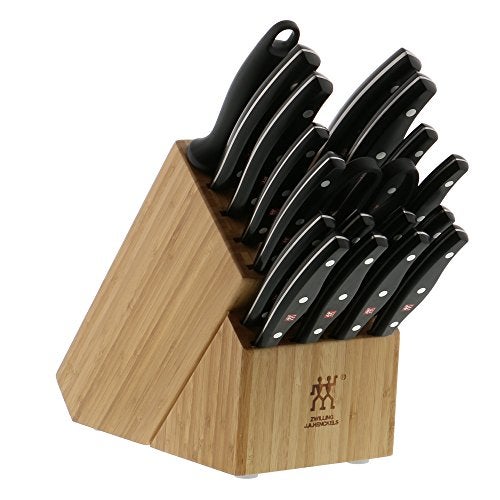 ZWILLING Twin Signature 19-pc Kitchen Knife Set with Block, Chef Knife, Professional Chef Knife Set, German Knife Set Light Brown - Image 1