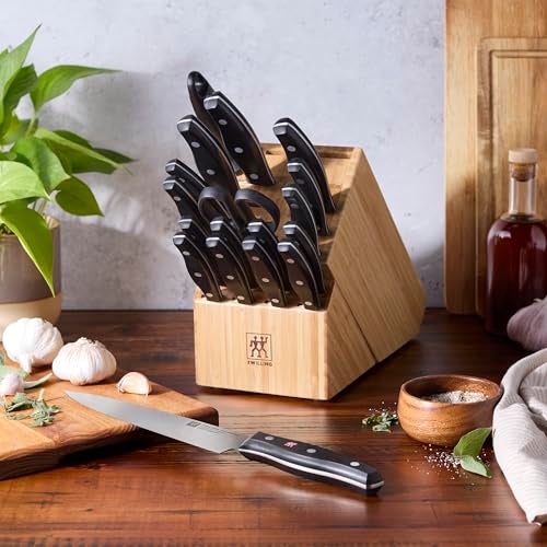 ZWILLING Twin Signature 19-pc Kitchen Knife Set with Block, Chef Knife, Professional Chef Knife Set, German Knife Set Light Brown - Image 3