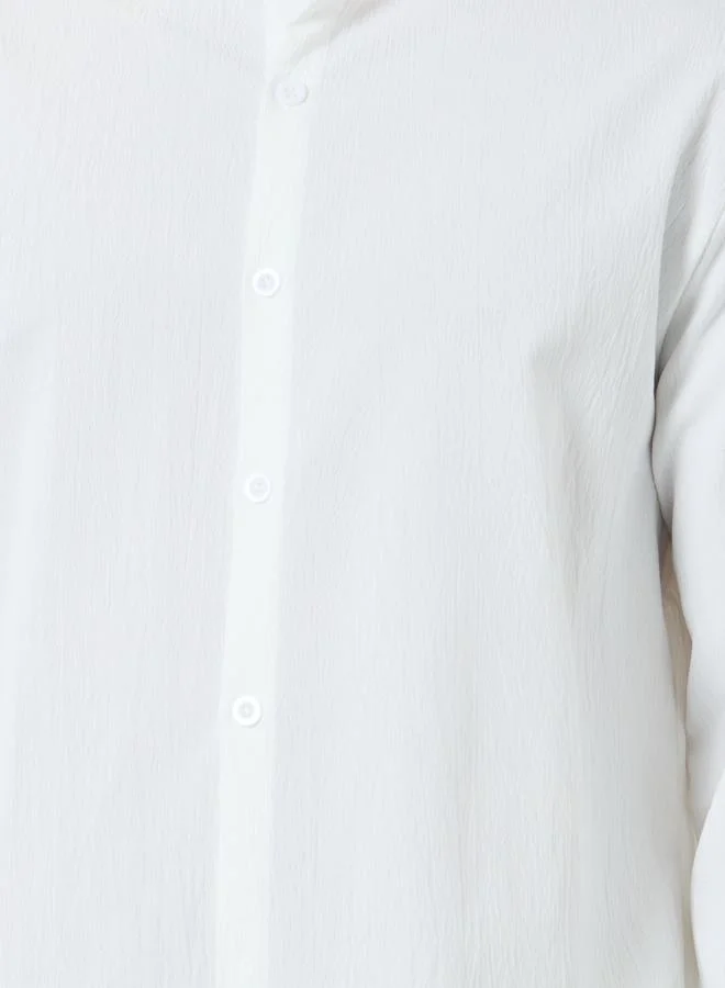 Take Two  Men Textured Stand Collar Shirt and Pants Co-Ords for Men | Best Price UAE