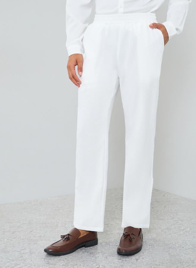 Take Two Men Textured Stand Collar Shirt and Pants Co-Ords - Image 4