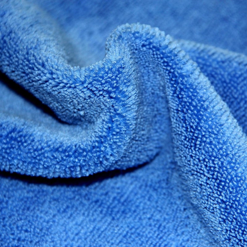 POLYTE Premium Microfiber Cleaning Towel, 16x16 in, 36 Pack (Blue, Green, Yellow) - Image 4