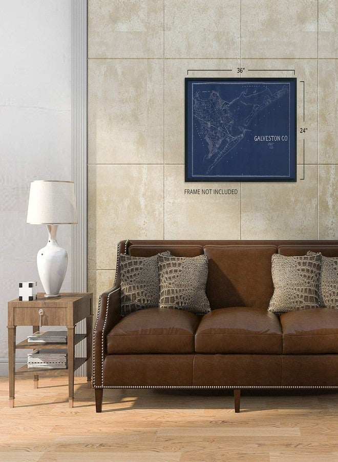 HISTORIX Vintage 1935 Galveston County Texas Map Poster - 24x36 Inch Vintage Map of Galveston - Galveston County Wall Art Blueprint Showing Land Ownership Real Property - Galveston Texas Map - Image 5