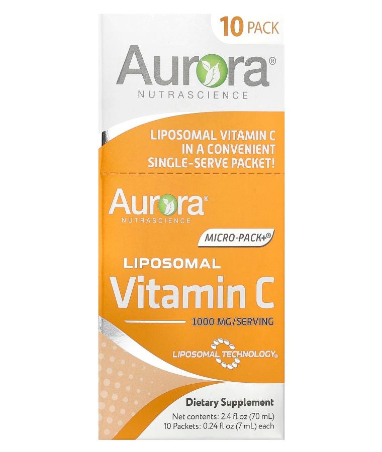 Aurora Nutrascience Micro-Pack+® Liposomal Vitamin C 10 Packets 0.24 fl oz (7 ml) Each