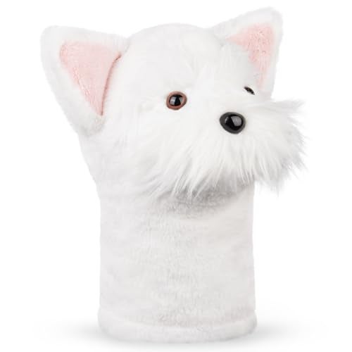 mytag West Highland White Terrier Dog Driver Headcover Funny Golf Club Head Covers Animal Plush Golf Headcover - Image 1