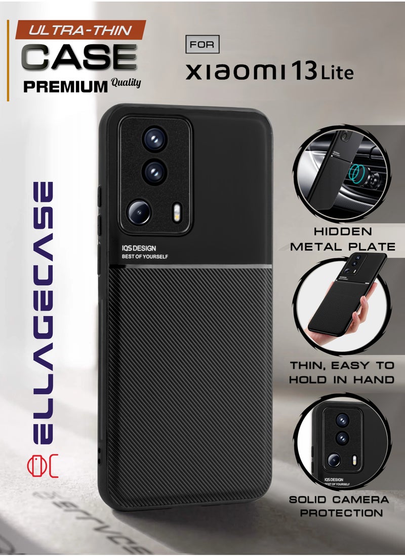 ELLAGECASE Premium Ultra-Thin Case for Xiaomi 13 Lite, Hidden Metal Plate, Slim Design, Easy to Hold, and Enhanced Camera Protection  - Image 1