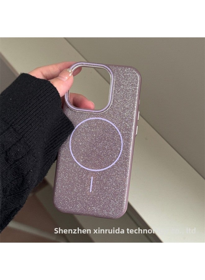 For Apple Phone Case Official IMD Glitter Thin Ring Magnetic Drop-resistant Protective Cover Multiple Models Available 