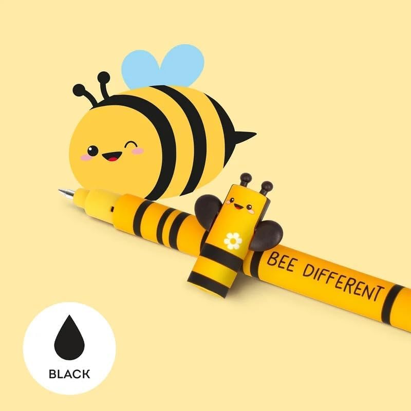 LEGAMI Set of 14 Erasable Gel Pens with Thermosensitive Erase Ink Range of ink colours barrel designs 07mm Tip Animal Designs - Image 3
